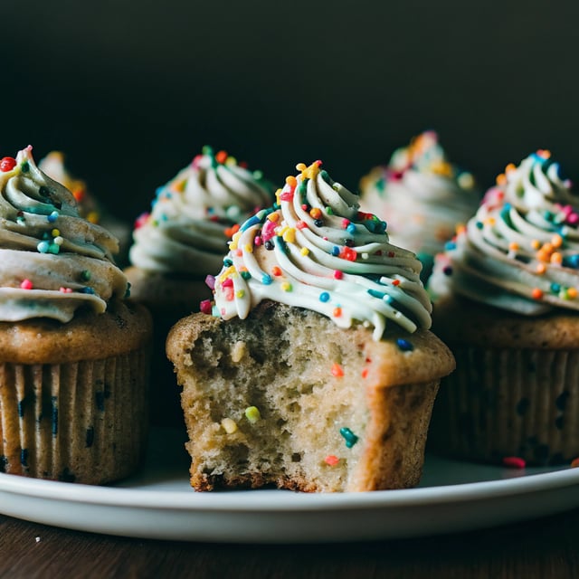 Confetti Sprinkle Cupcakes