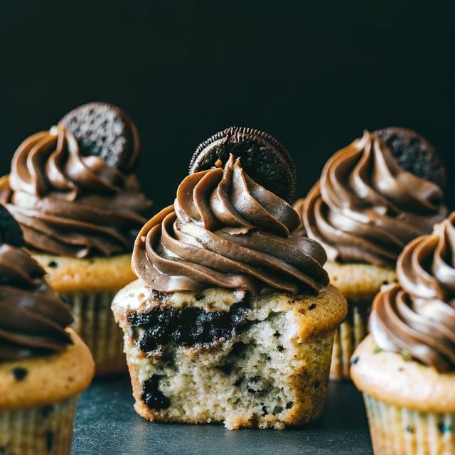Cookies & Cream Cupcakes with Chocolate Frosting