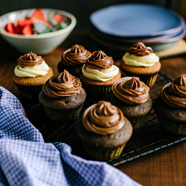 Cream-Filled Chocolate Cupcakes