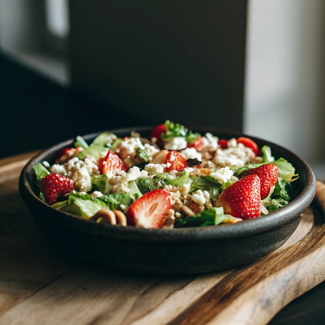 Creamy Strawberry Feta Pasta Salad