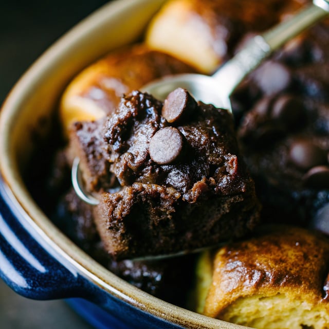 Dark Chocolate Bread Pudding
