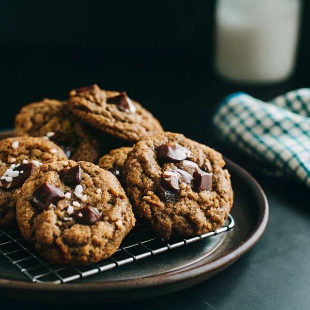 Dark Chocolate Chunk Oatmeal Cookies