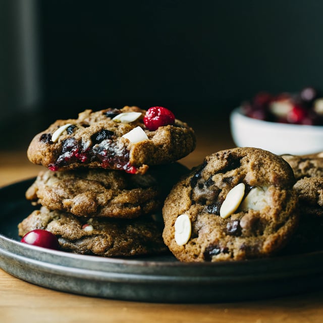 Dark Chocolate Cranberry Almond Cookies