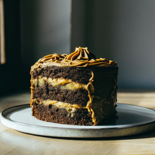 Dark Chocolate Peanut Butter Cake