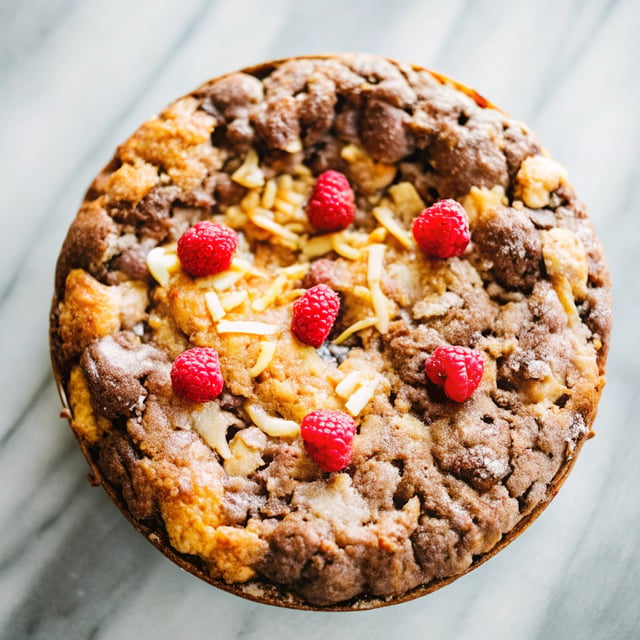 Dark Chocolate Raspberry Coffee Cake