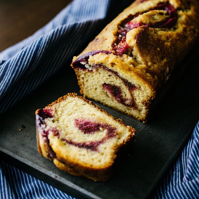 Easy Raspberry Swirl Pound Cake