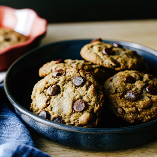 Flourless Almond Butter Chocolate Chip Cookies