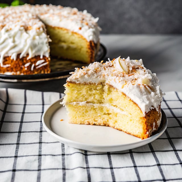 Fluffy & Moist Coconut Cake