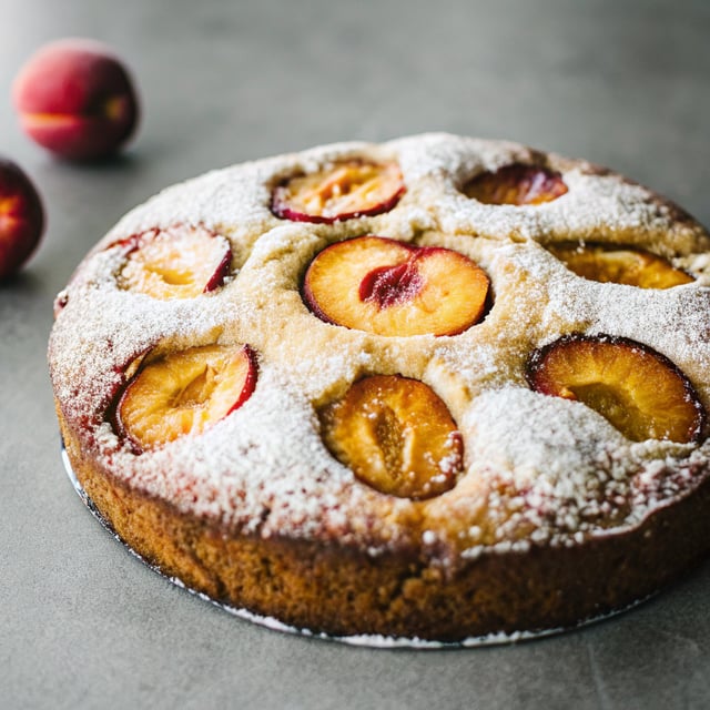 Fresh Peach Cake (Extra Peaches!)