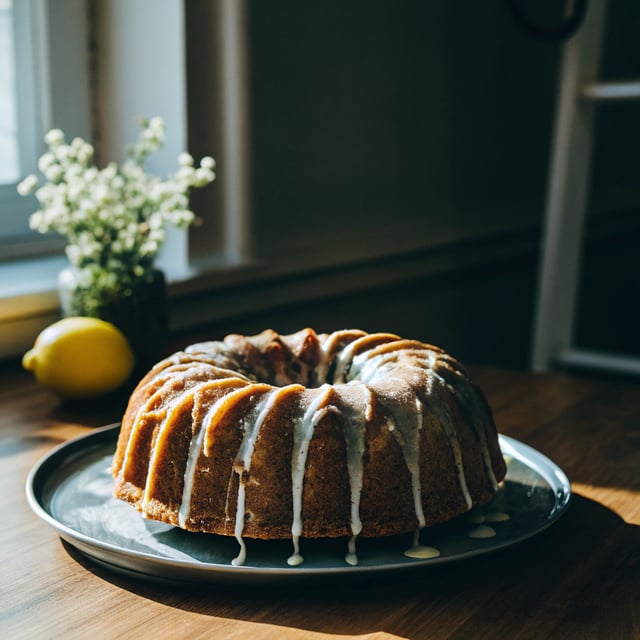 Glazed Lemon Poppy Seed Bundt Cake