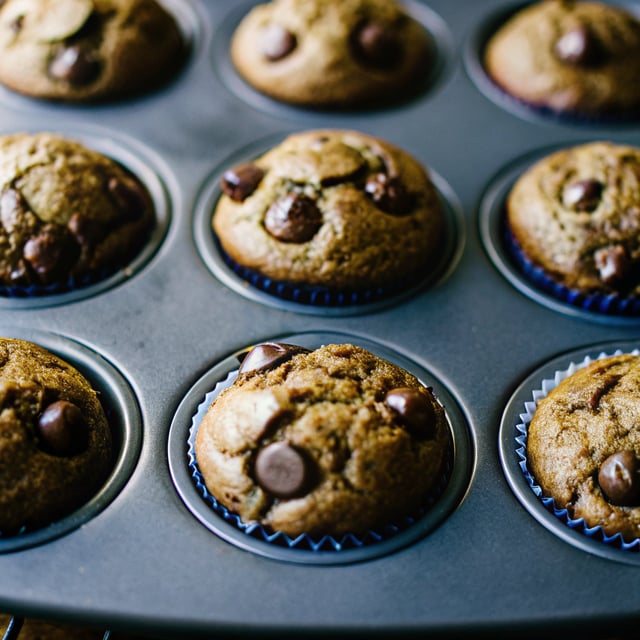Healthier Chocolate Banana Muffins