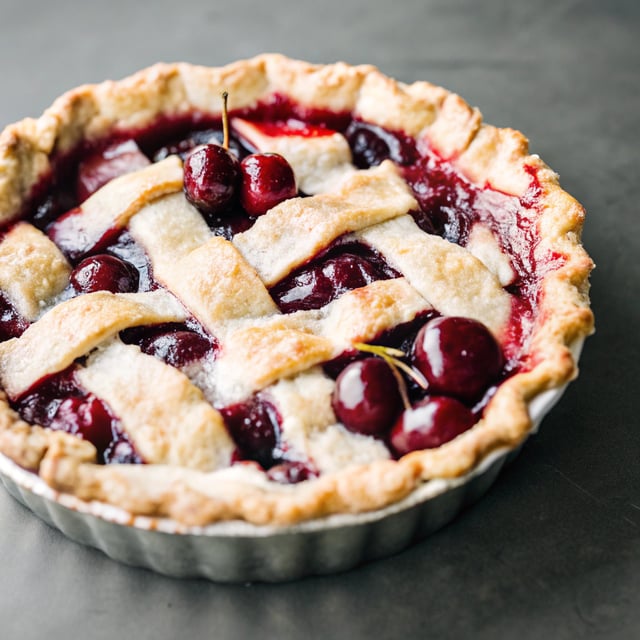 Homemade Cherry Pie (With Thick Filling)