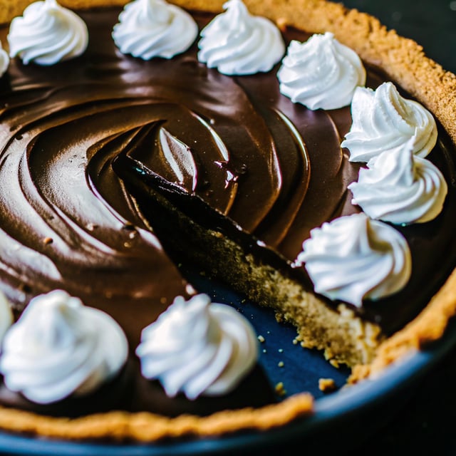 Homemade Chocolate Pudding Pie