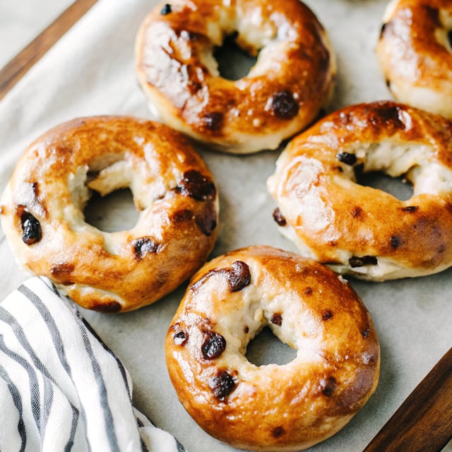 Homemade Cinnamon Raisin Bagels