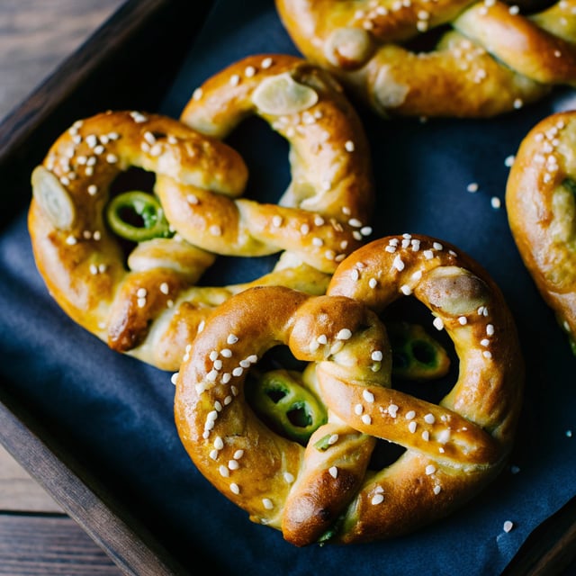 Jalapeño Cheddar Soft Pretzels