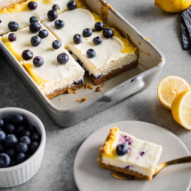 Lemon Blueberry Cheesecake Bars