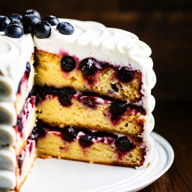 Lemon Blueberry Layer Cake