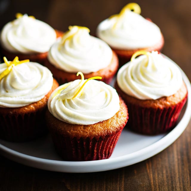 Lemon Cupcakes with Vanilla Frosting