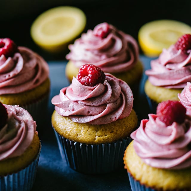 Lemon Raspberry Jam Cupcakes