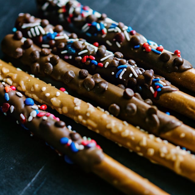 Loaded Caramel Dipped Pretzels