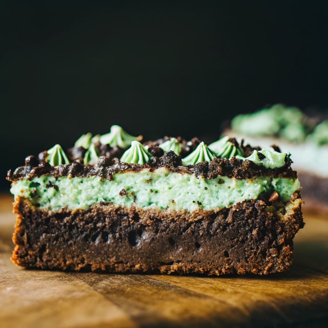 Mint Chocolate Chip Cheesecake Brownies