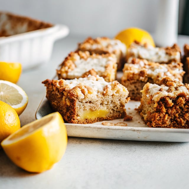 Oatmeal Lemon Crumble Bars