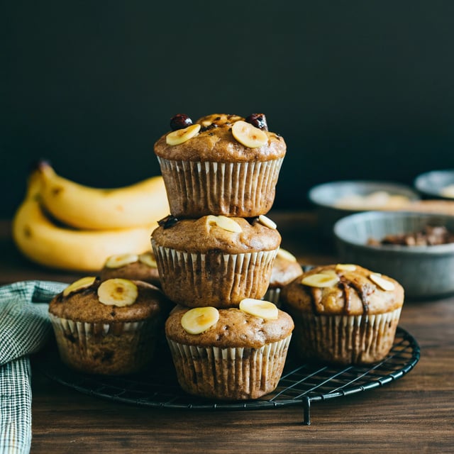 Peanut Butter Banana Muffins