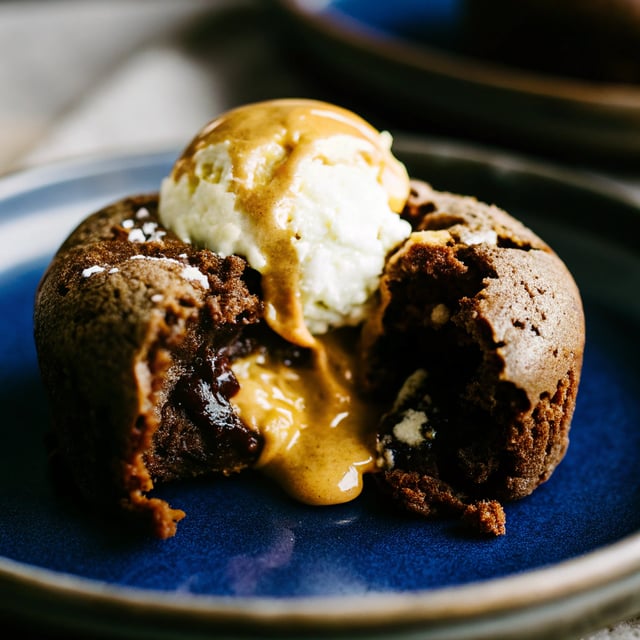 Peanut Butter Chocolate Lava Cakes