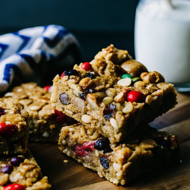 Peanut Butter Trail Mix Bars