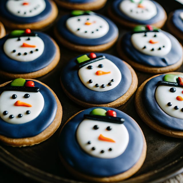 Snowman Sugar Cookies