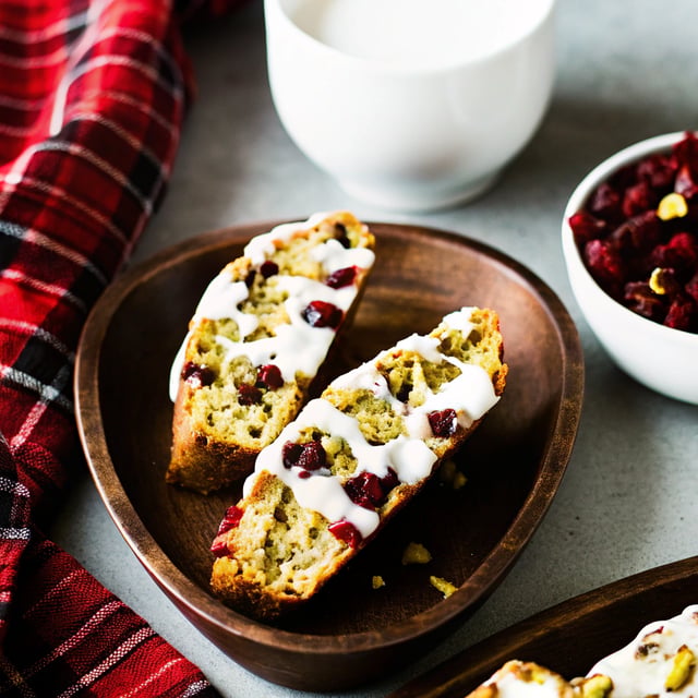 White Chocolate Cranberry Pistachio Biscotti