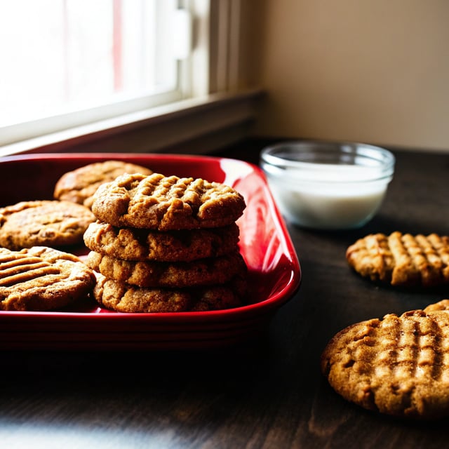 Crisp Peanut Butter Cookies