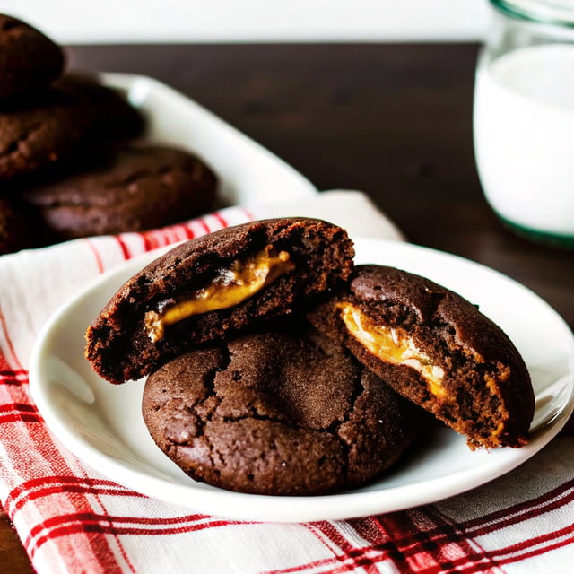 Rolo-Stuffed Peanut Butter Cookies