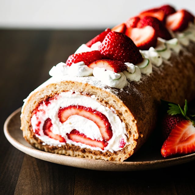 Strawberries 'n' Cream Cake Roll