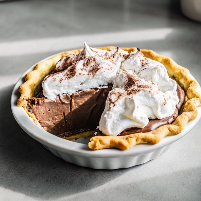 Black-bottom Chocolate Mousse Pie