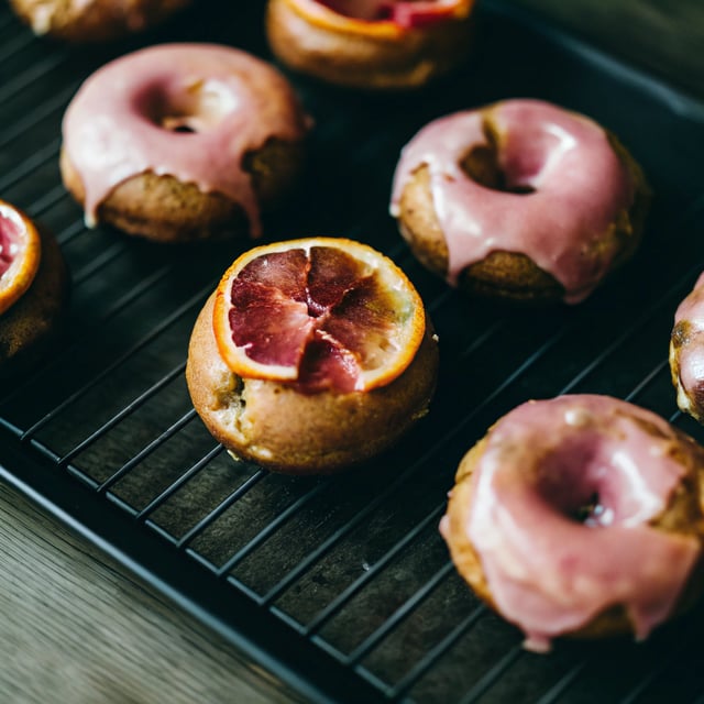 Blood Orange Old-Fashioned Donuts