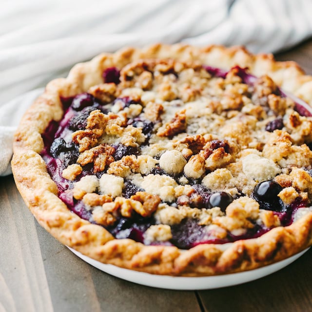 Blueberry Walnut Streusel Pie