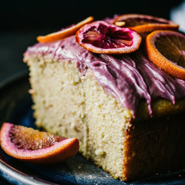 Buttermilk Cake with Blood Orange Frosting