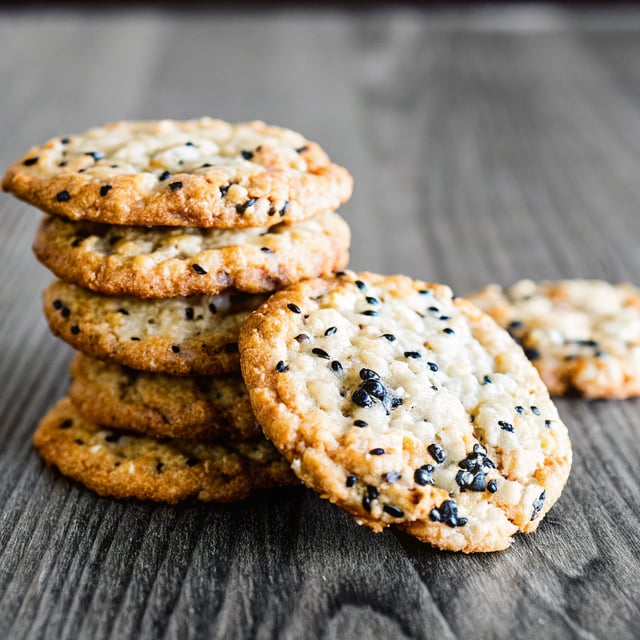 Chewy Brown Sugar Toasted Sesame Cookies