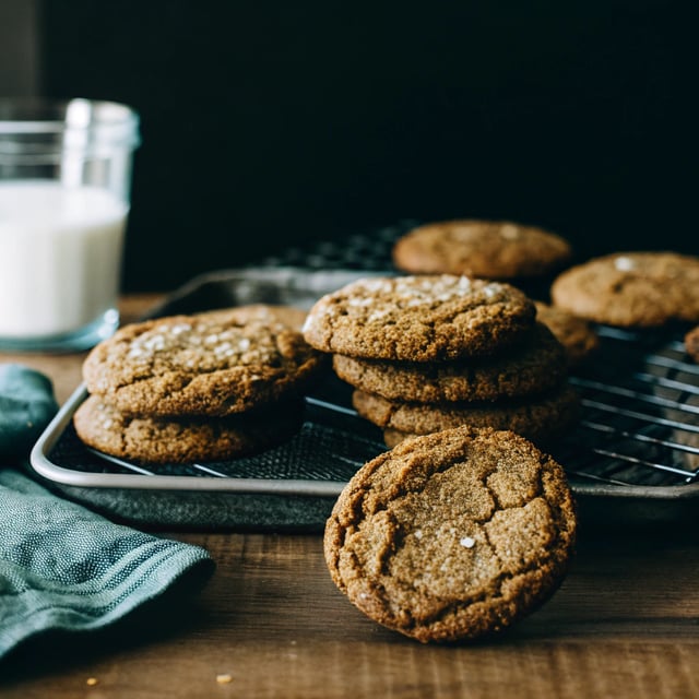 Chewy Double Ginger Molasses Cookies