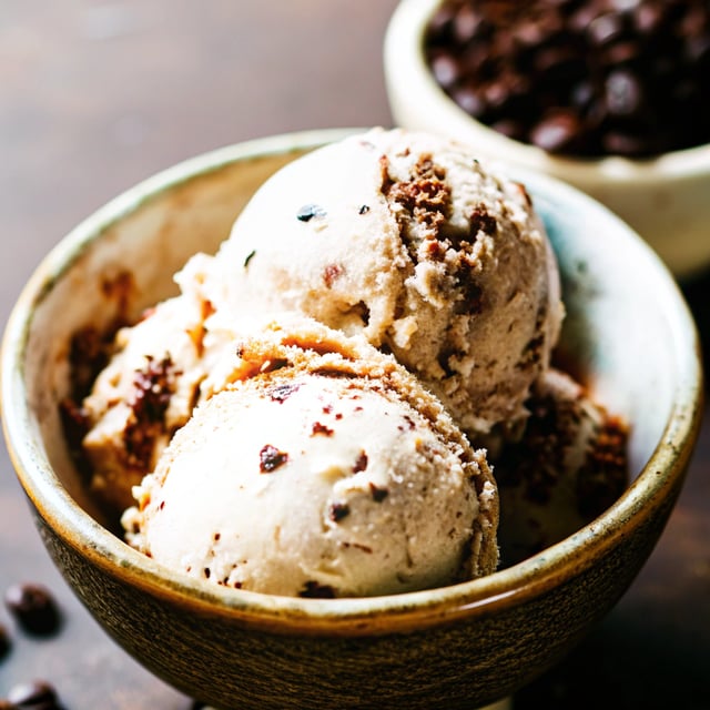 Coffee No-Churn Ice Cream with Cacao Nibs