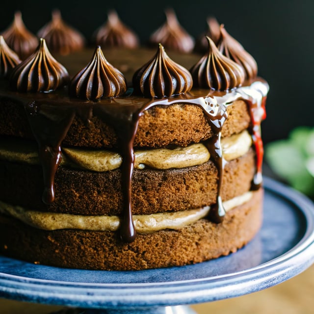 Devil’s Food Cake with Ultra-Rich Buttercream and Chocolate Ganache
