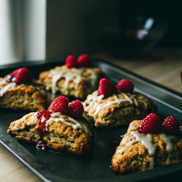 Flaky Raspberry Scones