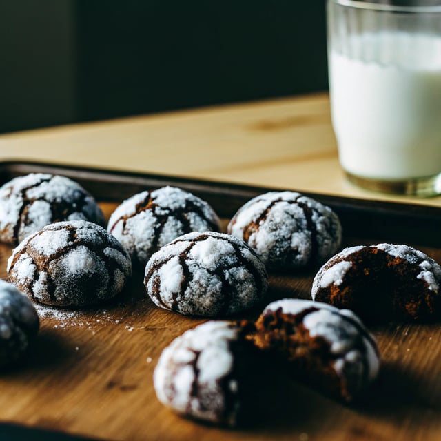 Fudgy Red Velvet Crinkle Cookies