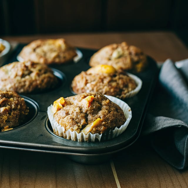 Ginger Peach Muffins