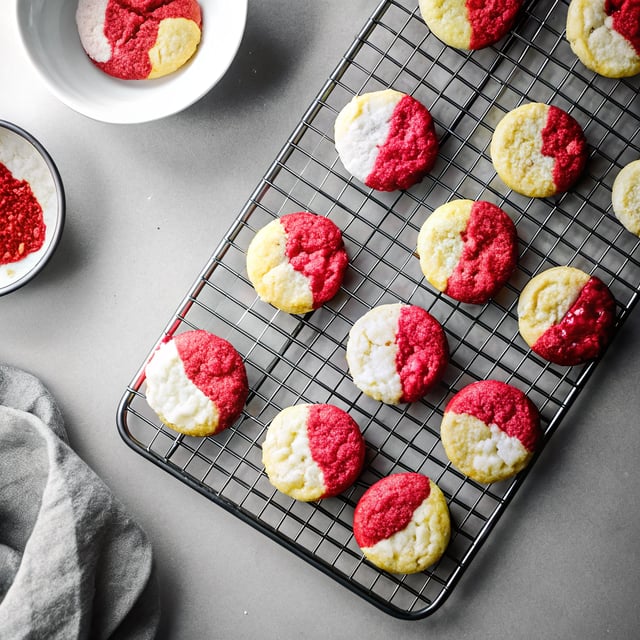 Half-and-Half White Chocolate Raspberry Cookies