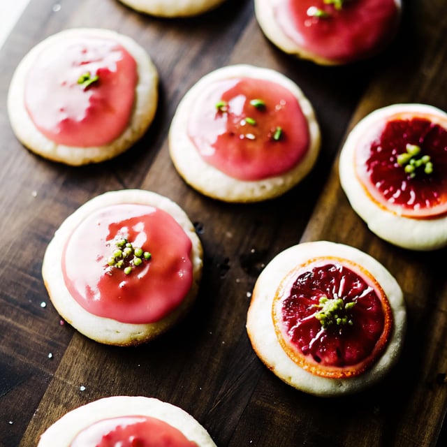 Olive Oil Sugar Cookies with Blood Orange Glaze