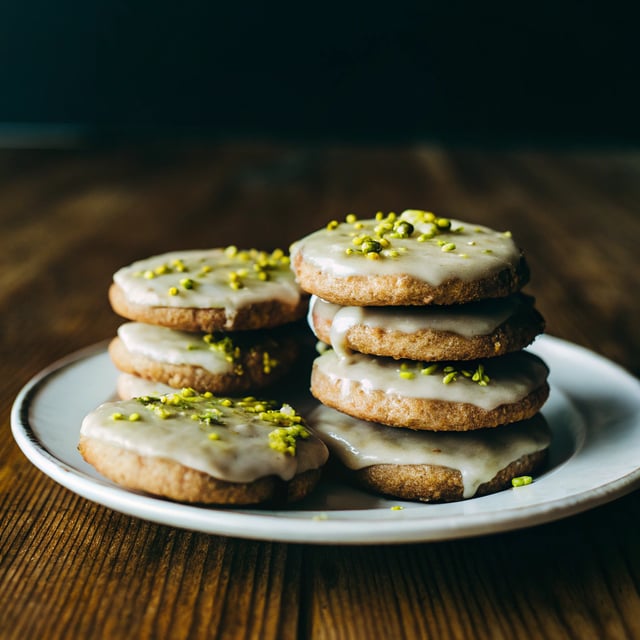 Olive Oil Sugar Cookies with Lemon Glaze