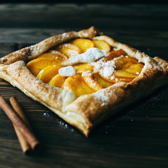 Peach Puff Pastry Pie