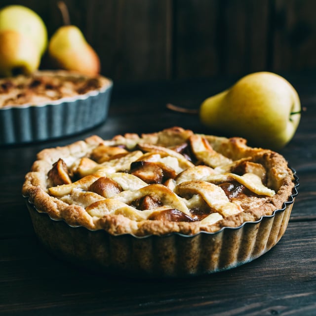Pear Apple Hard Cider Pie